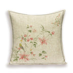 Decorative Plant Flower Throw Pillow Cover