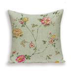 Decorative Plant Flower Throw Pillow Cover