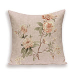 Decorative Plant Flower Throw Pillow Cover