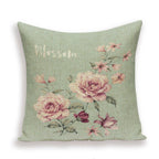 Decorative Plant Flower Throw Pillow Cover