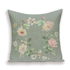 Decorative Plant Flower Throw Pillow Cover