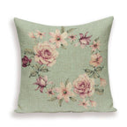 Decorative Plant Flower Throw Pillow Cover