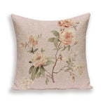 Decorative Plant Flower Throw Pillow Cover