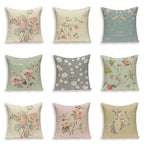 Decorative Plant Flower Throw Pillow Cover