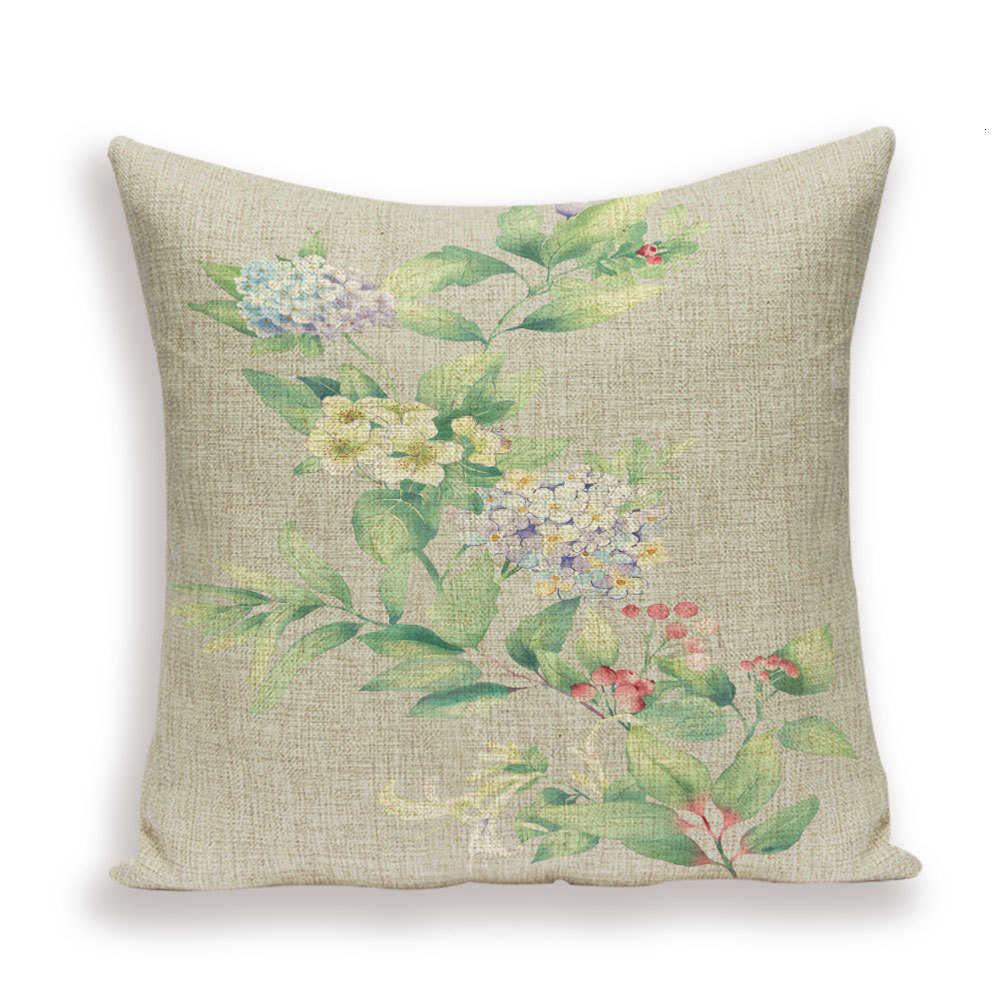 Decorative Plant Flower Throw Pillow Cover