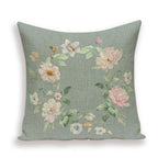 Decorative Plant Flower Throw Pillow Cover