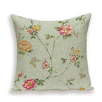 Decorative Plant Flower Throw Pillow Cover