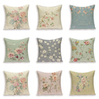 Decorative Plant Flower Throw Pillow Cover