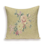 Decorative Plant Flower Throw Pillow Cover