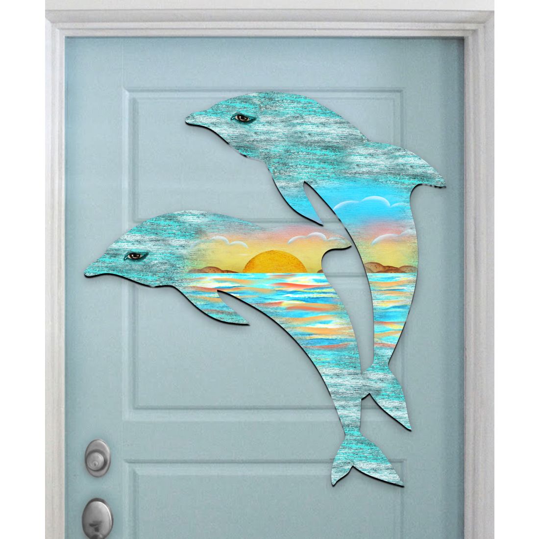 Dolphins Decorative Coastal Door Decor