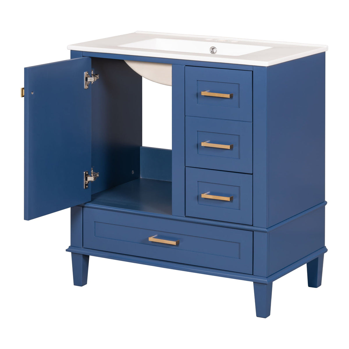 Modern Bathroom Cabinet With Sink Combo Set