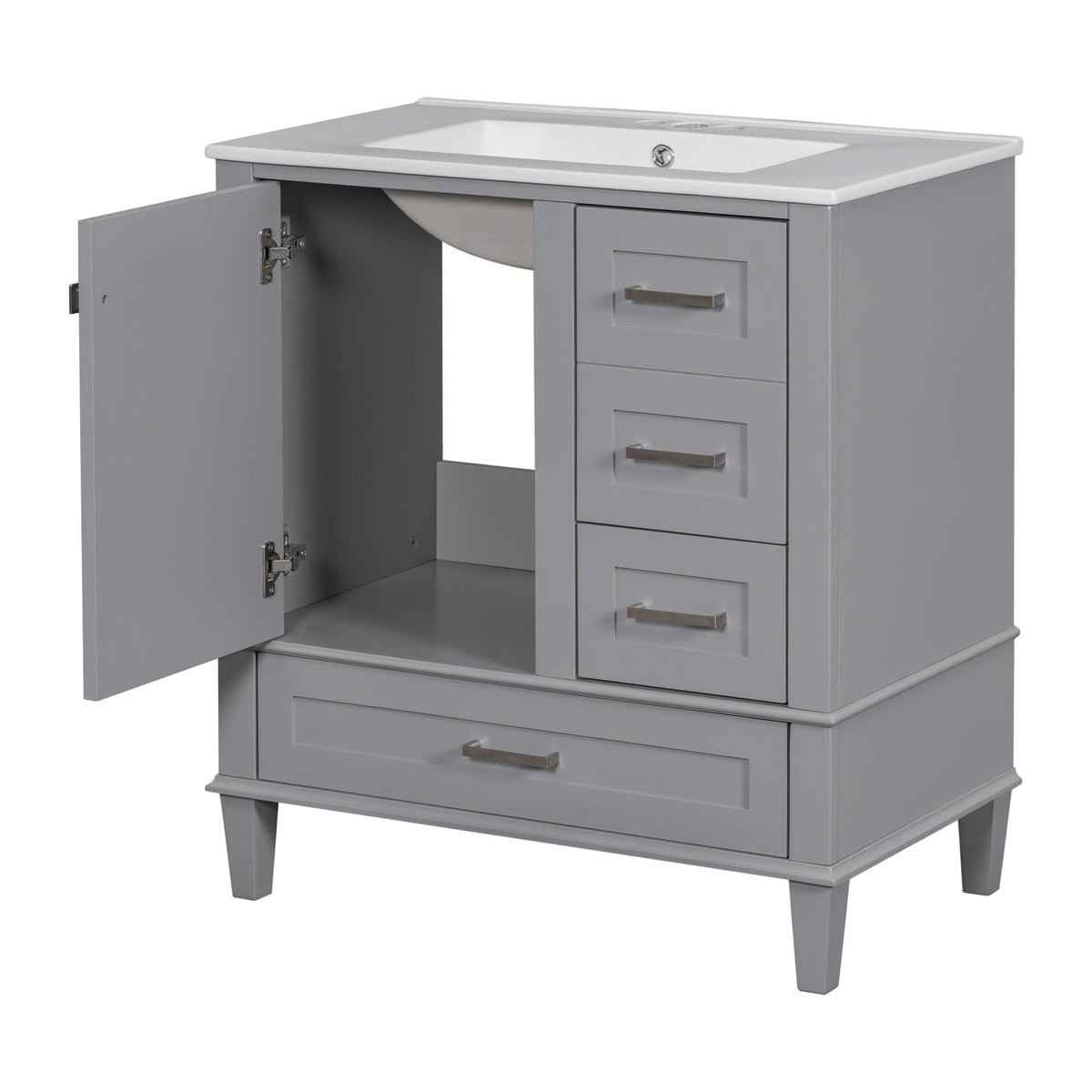 Modern Bathroom Cabinet With Sink Combo Set
