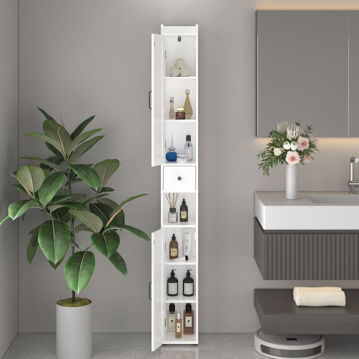 Slim Tall Bathroom Storage Cabinet