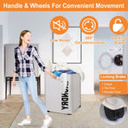 82L/21.6Gal Large Rolling Laundry Hamper Collapsible Tall Laundry Basket with Wheels