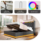 Upholstered Bed, Hydraulic Storage Bed (Without Mattress)