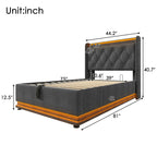 Upholstered Bed, Hydraulic Storage Bed (Without Mattress)