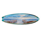 Wooden Pier Surfboard Coastal Wall Art