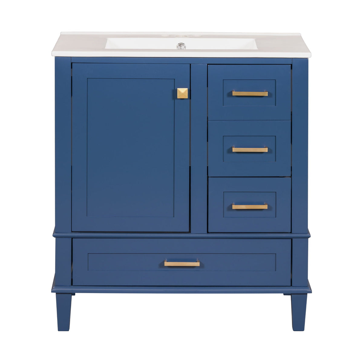 Modern Bathroom Cabinet With Sink Combo Set