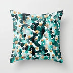 Flower Leaves Pattern Throw Pillow Case