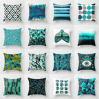 Flower Leaves Pattern Throw Pillow Case