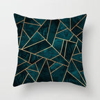 Flower Leaves Pattern Throw Pillow Case