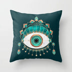 Flower Leaves Pattern Throw Pillow Case