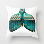 Flower Leaves Pattern Throw Pillow Case