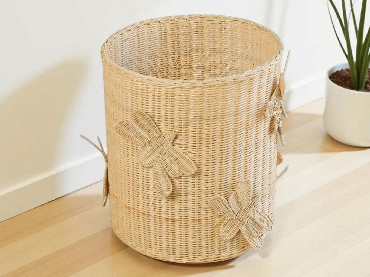 Flutter Wing Hamper Rattan Basket