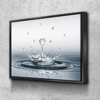 Heart Water Splash Canvas Wall Art