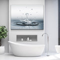 Heart Water Splash Canvas Wall Art