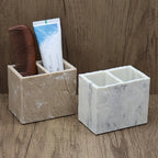 High-End Resin Bathroom Set with Empty Bottles