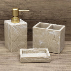 High-End Resin Bathroom Set with Empty Bottles