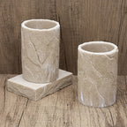 High-End Resin Bathroom Set with Empty Bottles