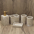 High-End Resin Bathroom Set with Empty Bottles