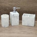 High-End Resin Bathroom Set with Empty Bottles