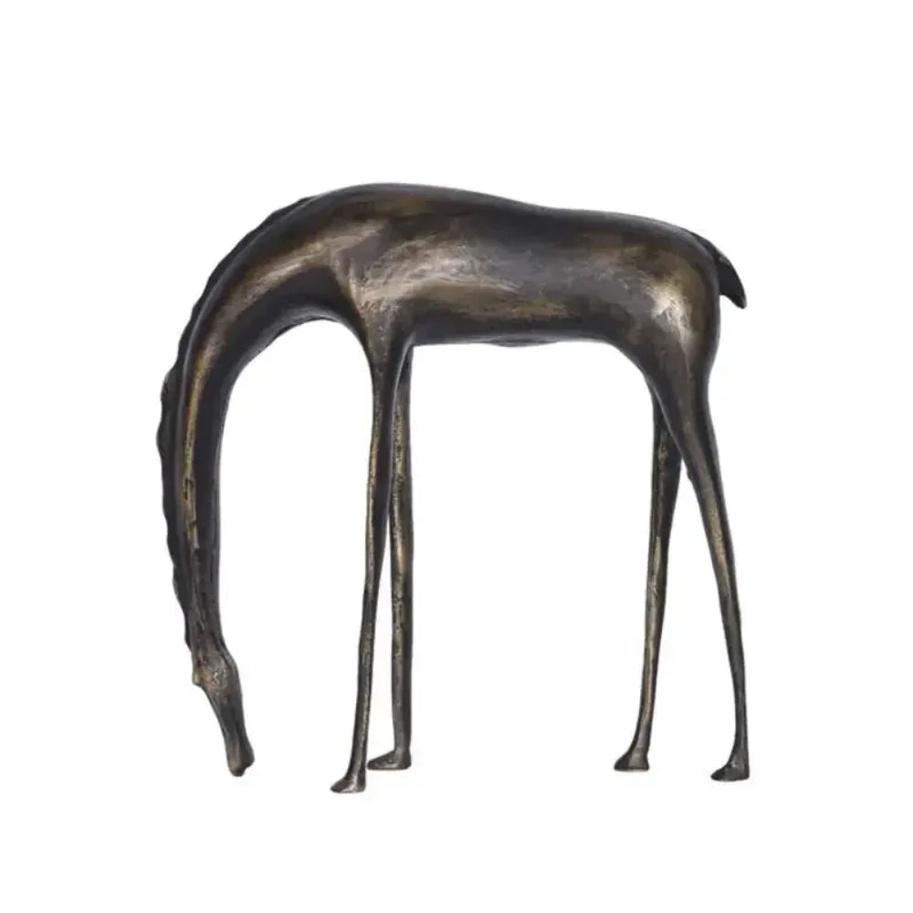 Abstract Horse Statue Cast Iron Rustic Decor