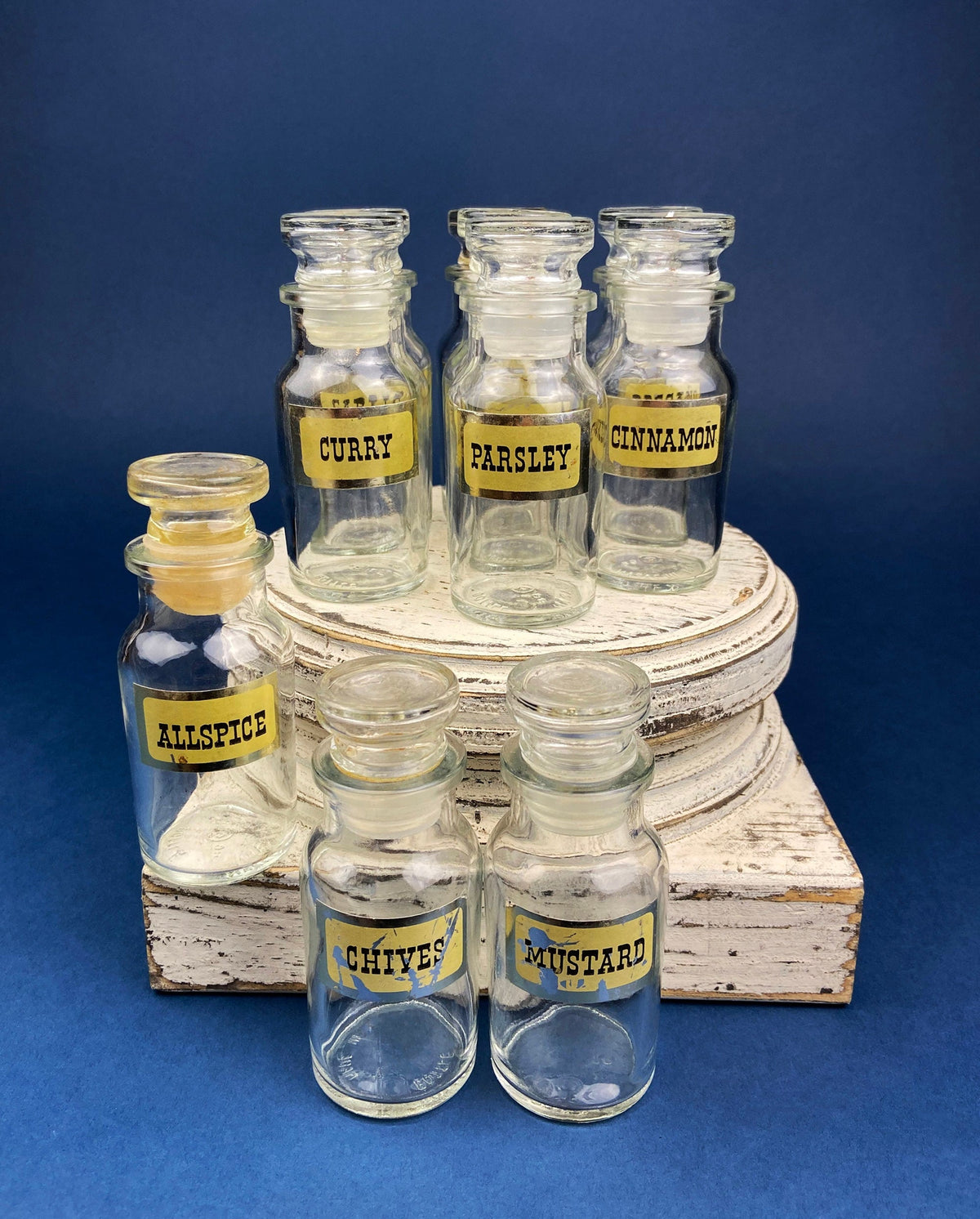 Vintage Glass Apothecary Bottles