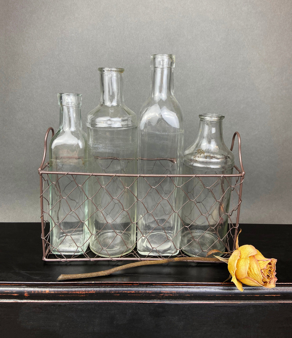 Vintage Glass Apothecary Bottles