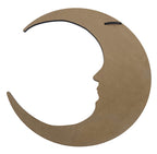 Moon Wall Art Ready to Hang 20" Celestial Crescent Yellow Moon Wall Decor