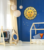 Sun Wall Art Ready to Hang 20" Smiling Yellow Sun Wall Decor