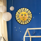 Sun Wall Art Ready to Hang 20" Smiling Yellow Sun Wall Decor