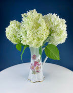 Vintage Fine Bone China Pitcher: Bohemian Chic Floral Vase