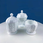 Antique Westmoreland Milk Glass Bowl with Embossed Grapes & Vines