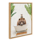 Sylvie Big Bear Bali Bath Framed Canvas