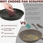 Pan Scraper for Cast Iron Cookware 6 Pcs Brown