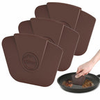 Pan Scraper for Cast Iron Cookware 6 Pcs Brown