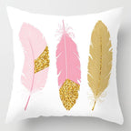 Pink Feather Pillowcase