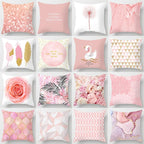 Pink Feather Pillowcase