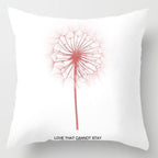 Pink Feather Pillowcase