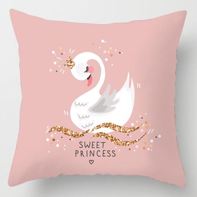 Pink Feather Pillowcase